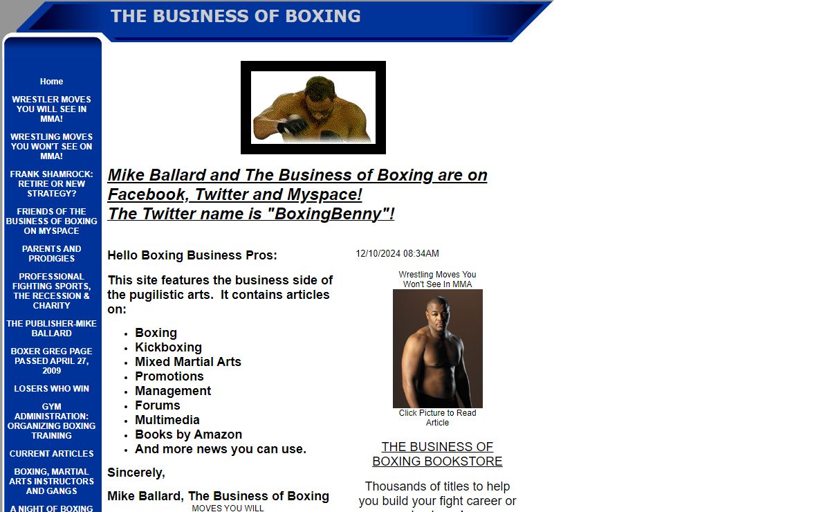 THE BUSINESS OF BOXING