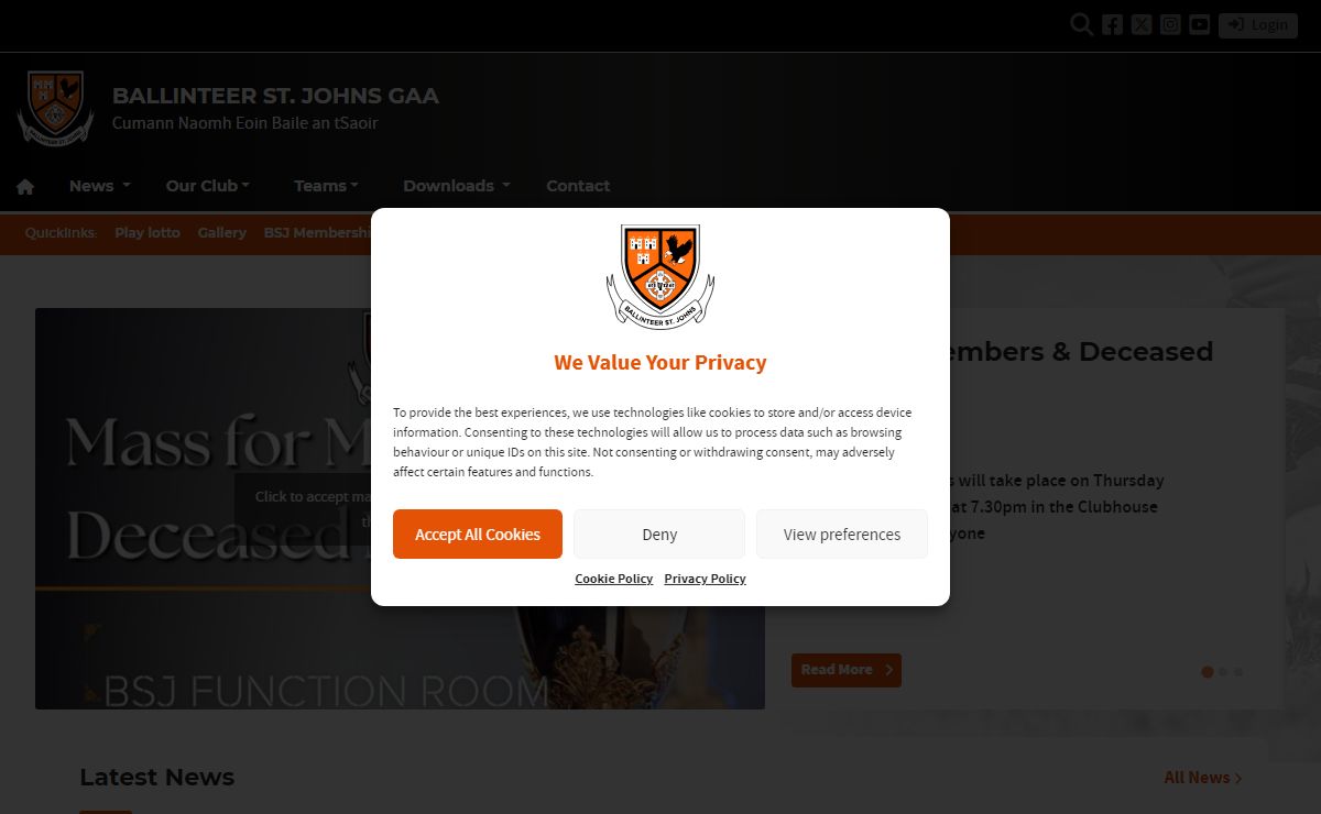 Ballinteer St. Johns GAA - Cumann Naomh Eoin Baile an tSaoir