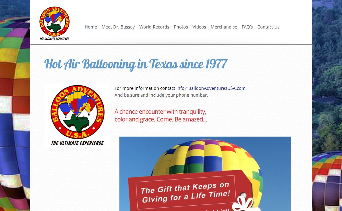 Balloon Adventures, USA | Preserving the Art of Primitive Aviation