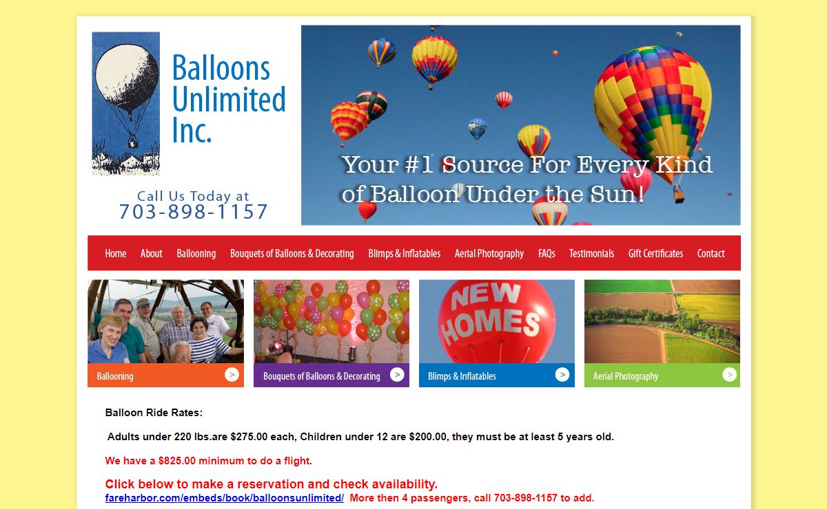 Hot Air Balloon Rides Washington DC - Aldie VA Balloon Bouquets | Balloons Unlimited