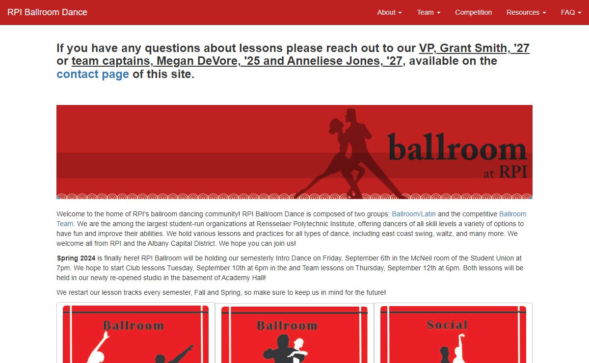 RPI Ballroom Dance | ballroom.union.rpi.edu | The home of RPI's ballroom dancing community.