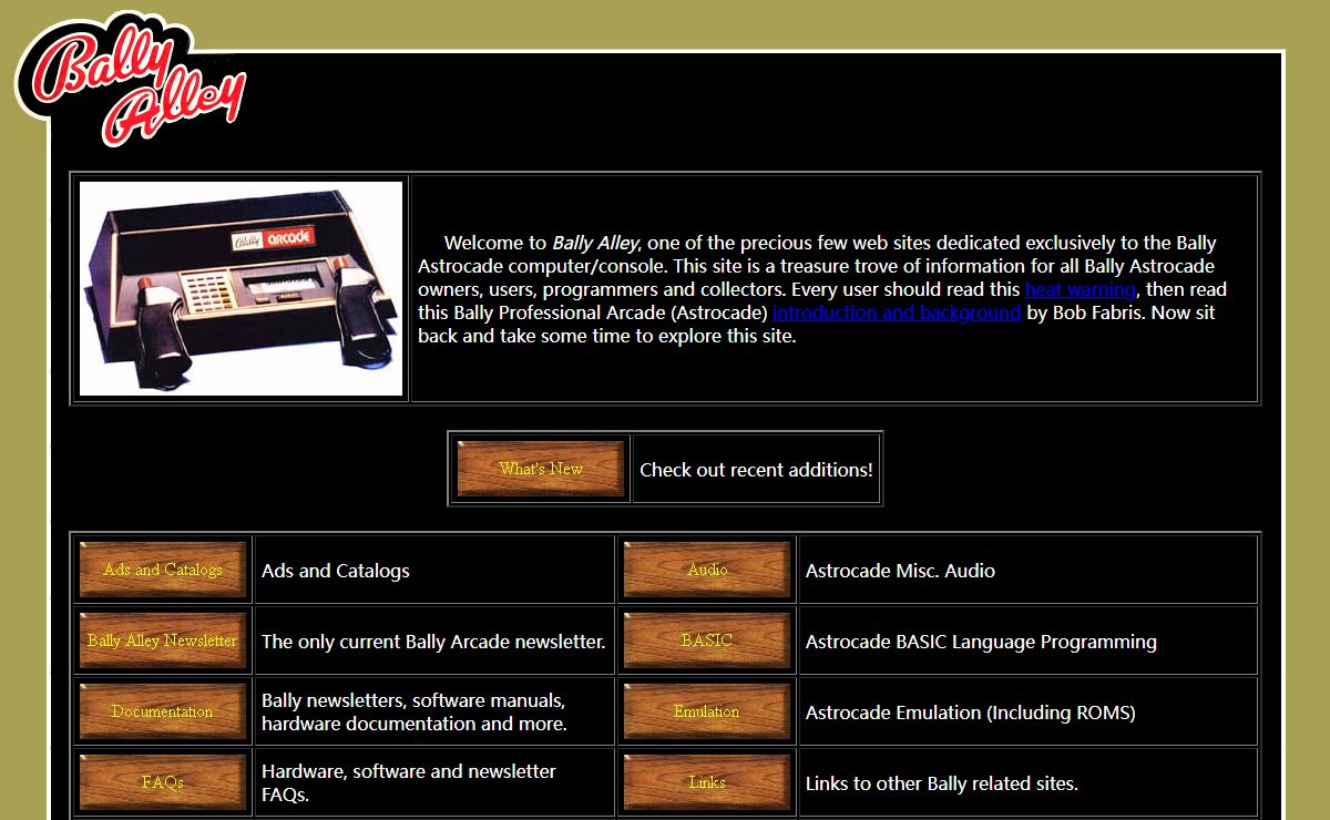 Bally Alley - The Newsletter for Astrocade Users