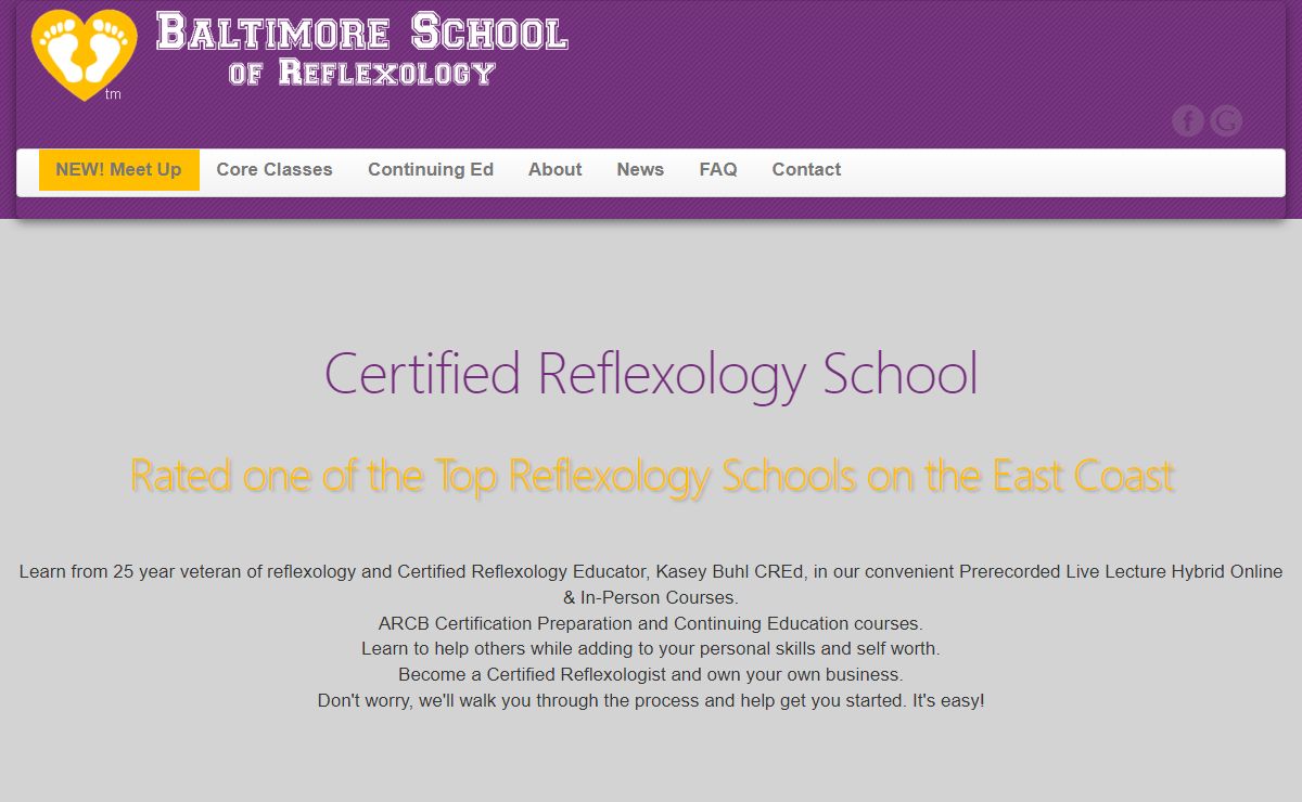 Baltimore School of Reflexology [Learn, Love, Live!]
