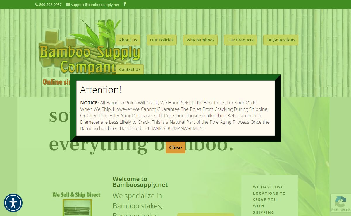 Bamboo Supply.net - Bamboo Poles / Stakes -