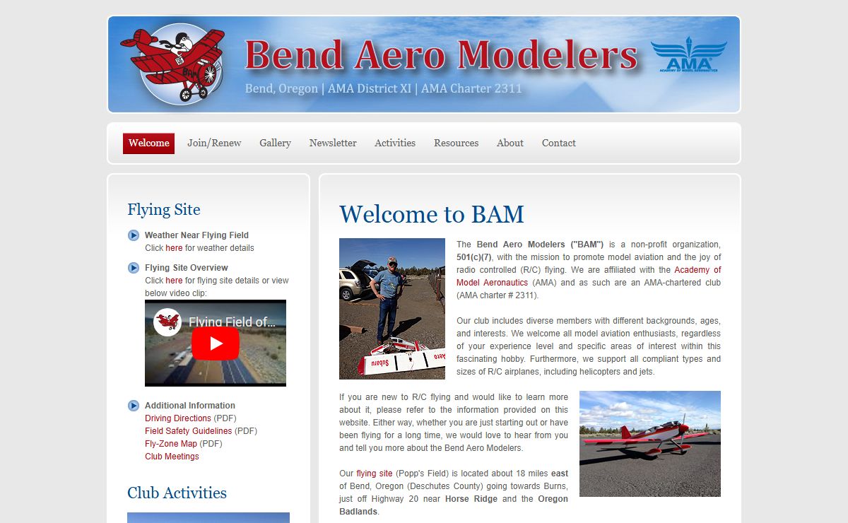 Bend Aero Modelers - Welcome