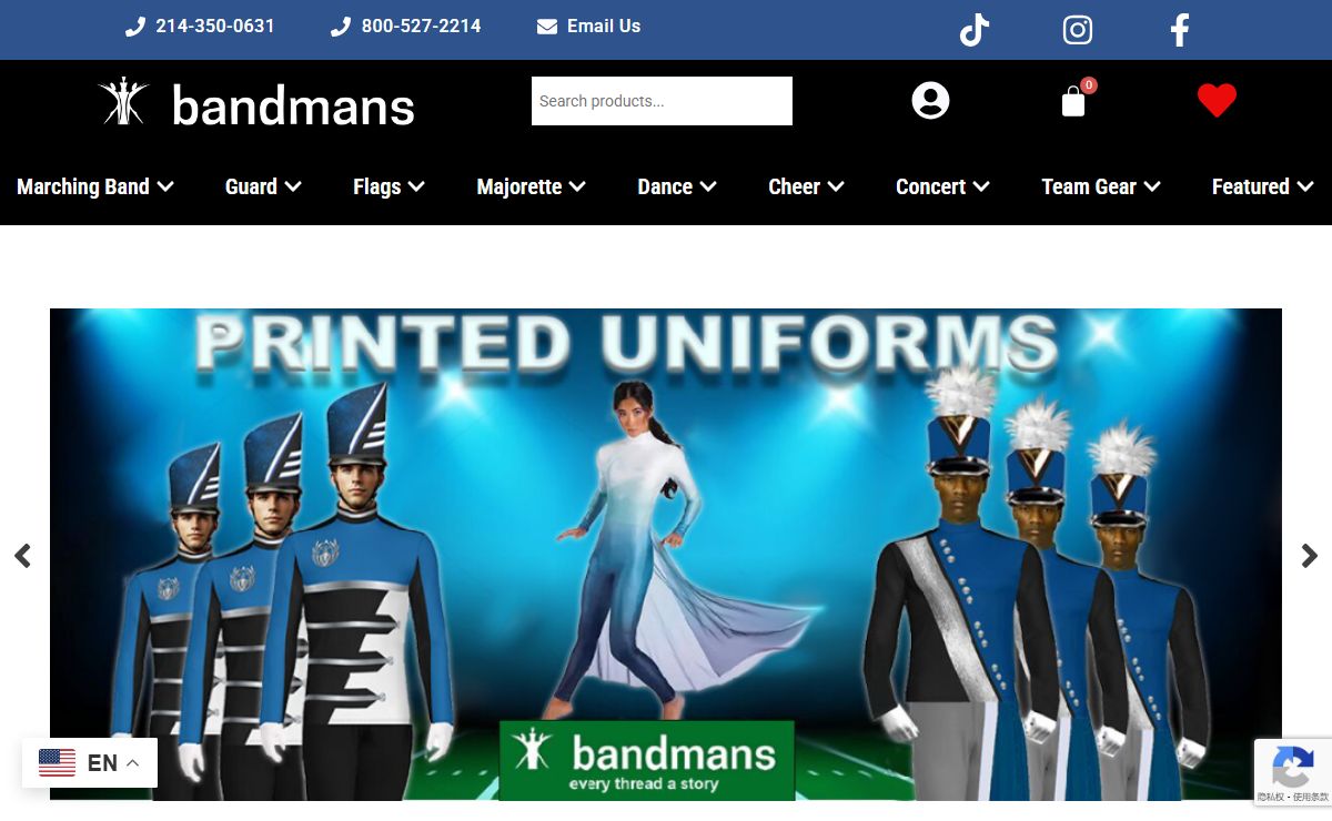Bandmans | Majorette, Marching Band, & Color Guard Uniforms