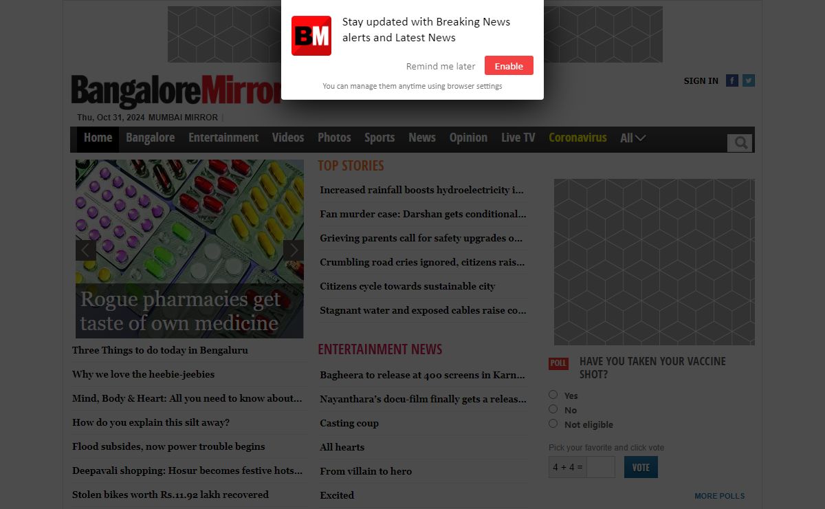 Bangalore News: Latest & Breaking City News Headlines | Bangalore Mirror