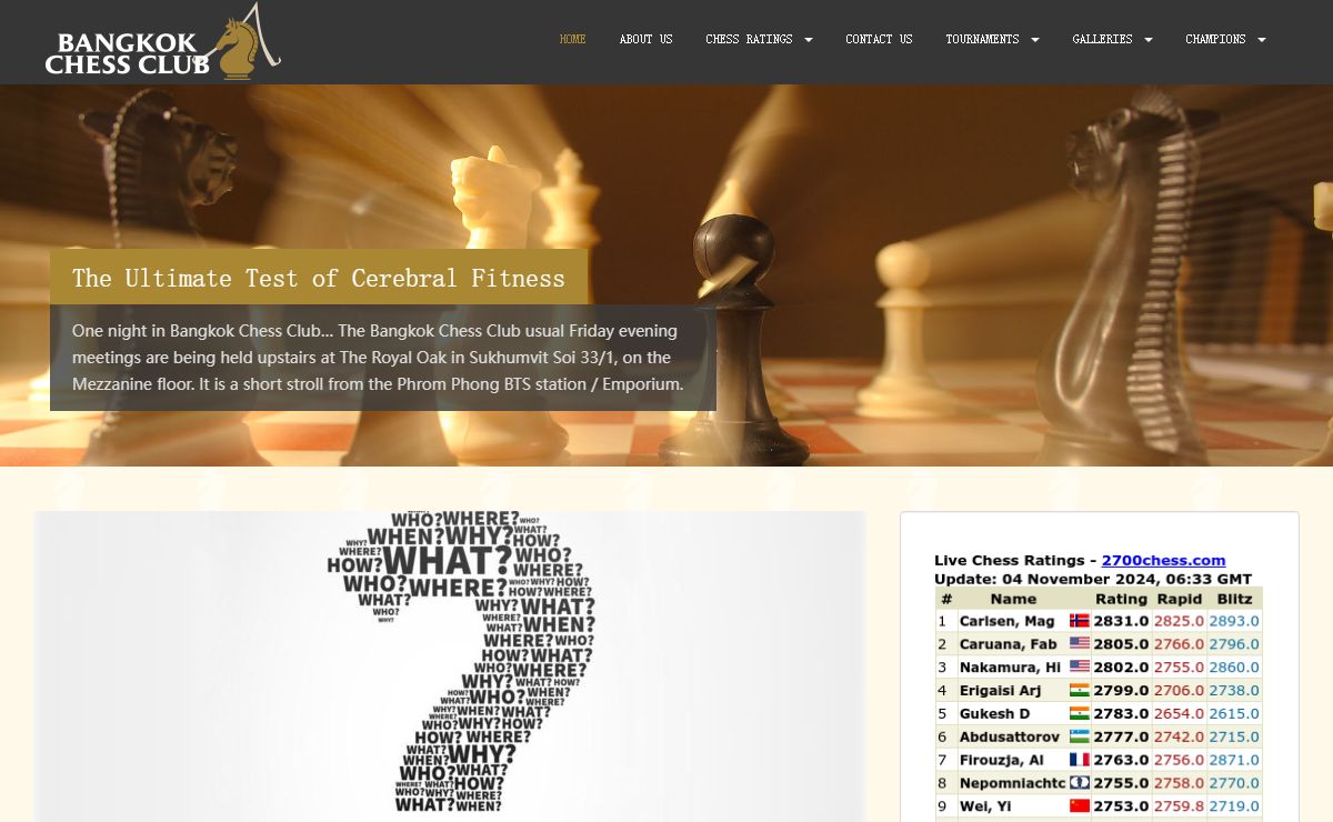 Bangkok Chess Club – The Ultimate Test of Cerebral Fitness
