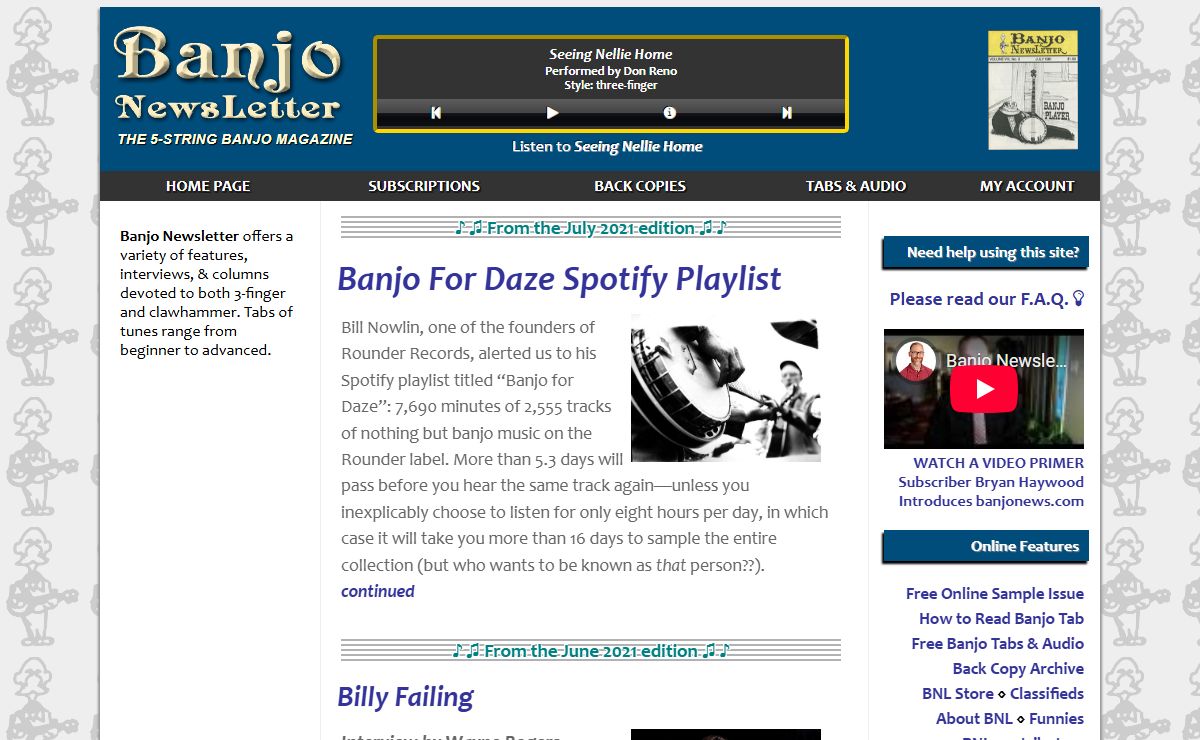 Banjo Newsletter - Random