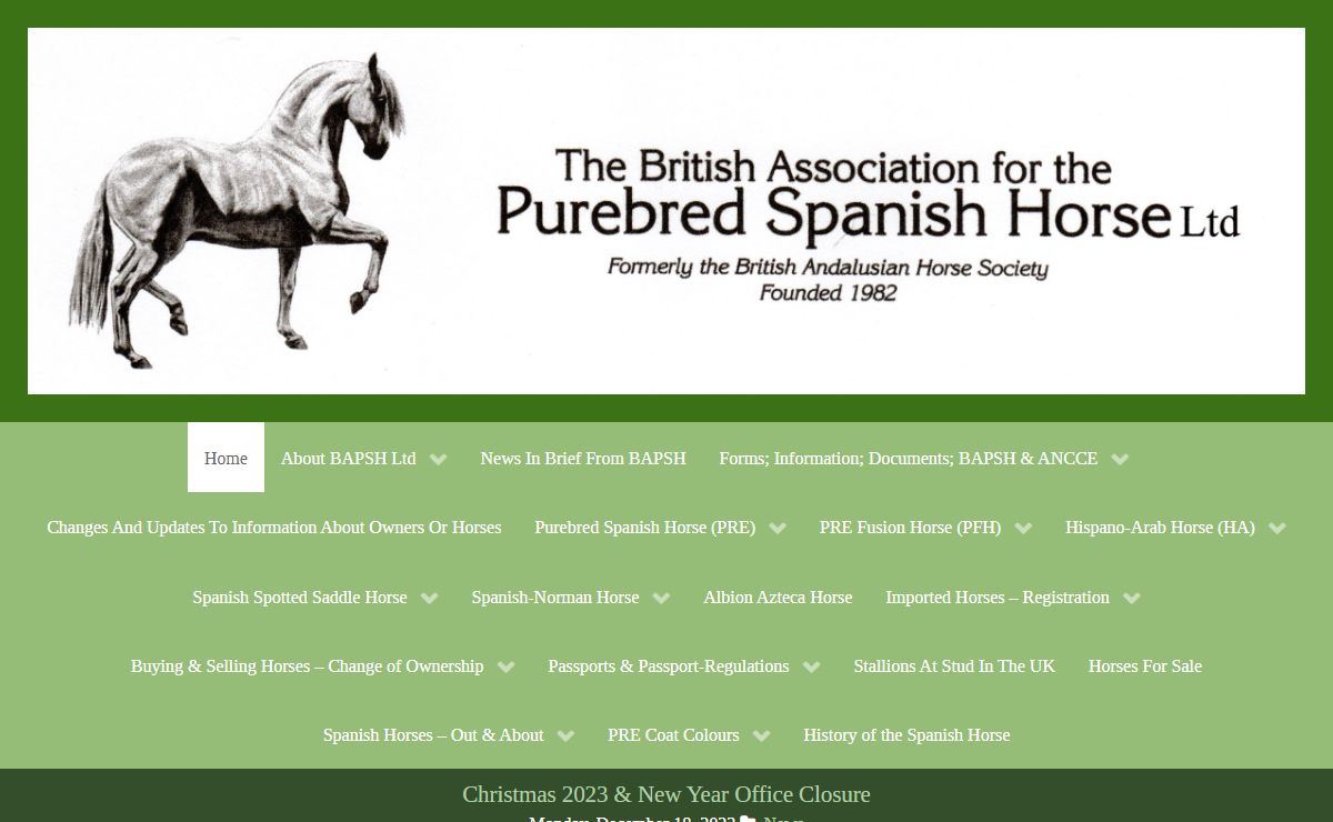 Home - The British Association for the Pure Bred Spanish Horse