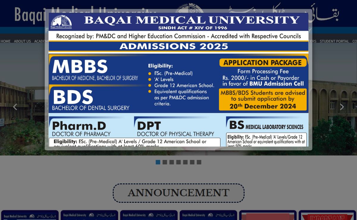 Home | Baqai Medical University