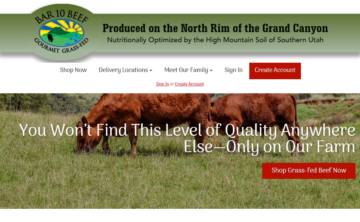 Utah Grass-Fed & Finished Beef - Bar 10 Beef - Bar 10 Beef