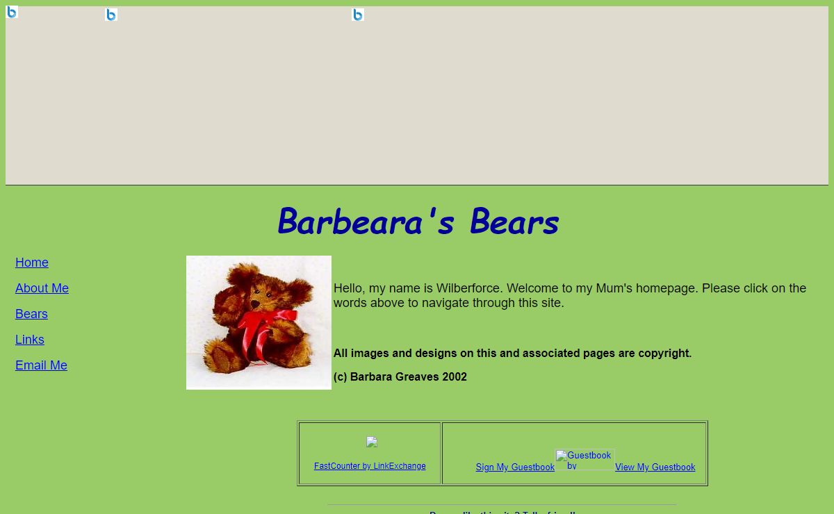 Barbeara's Bears Home Page