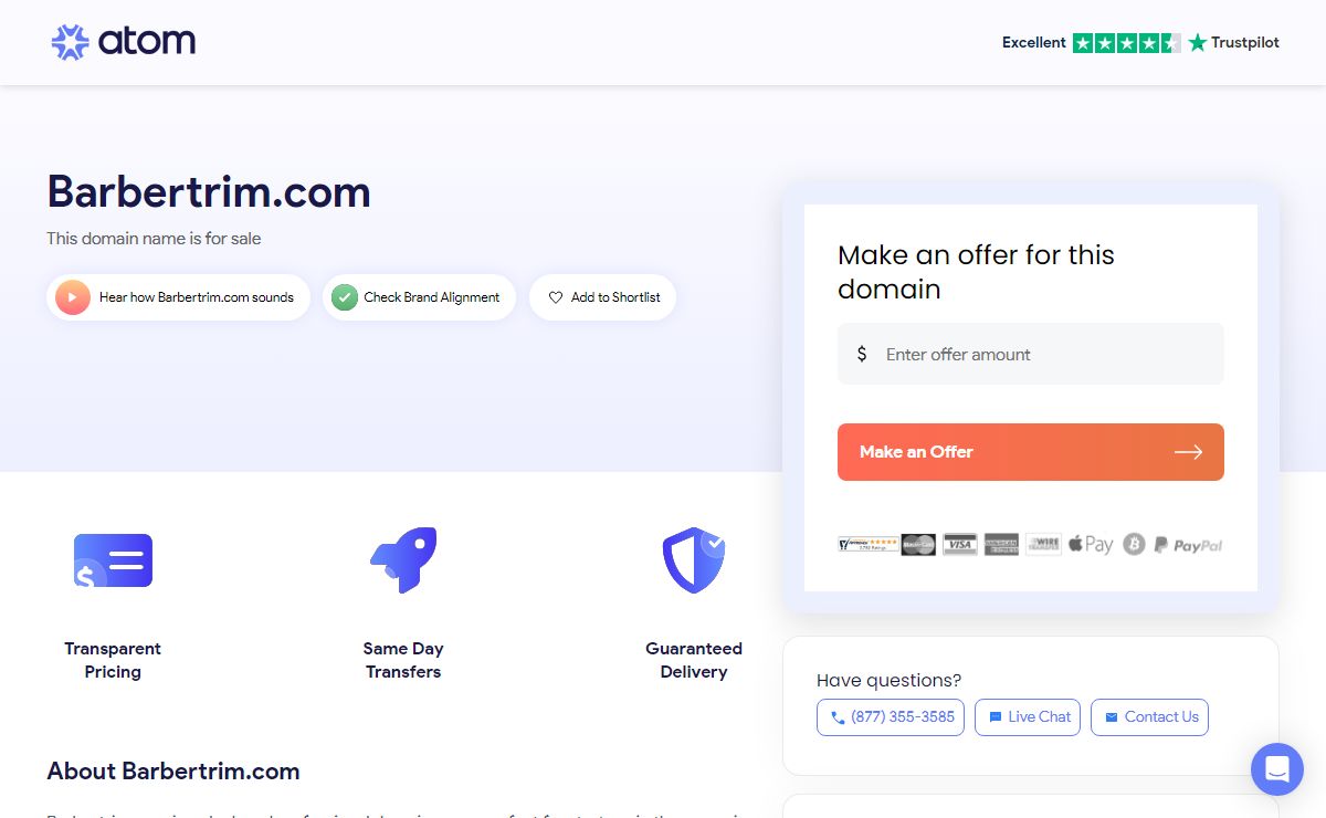 Barbertrim.com is for sale