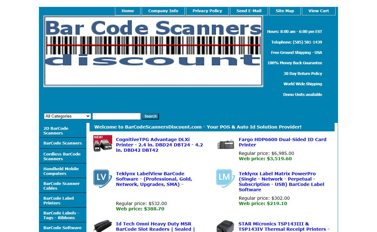 BarCodeScannersDiscount.com - POS - Data Capture - Great Low Pricing