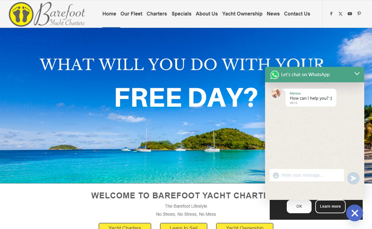 Caribbean Bareboat Sailing Charters - Barefoot Yacht Charters