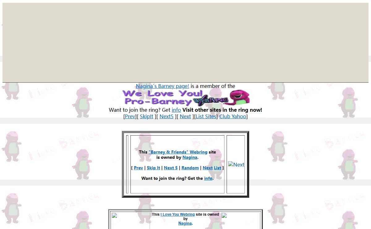 Nagina´s Barney page!