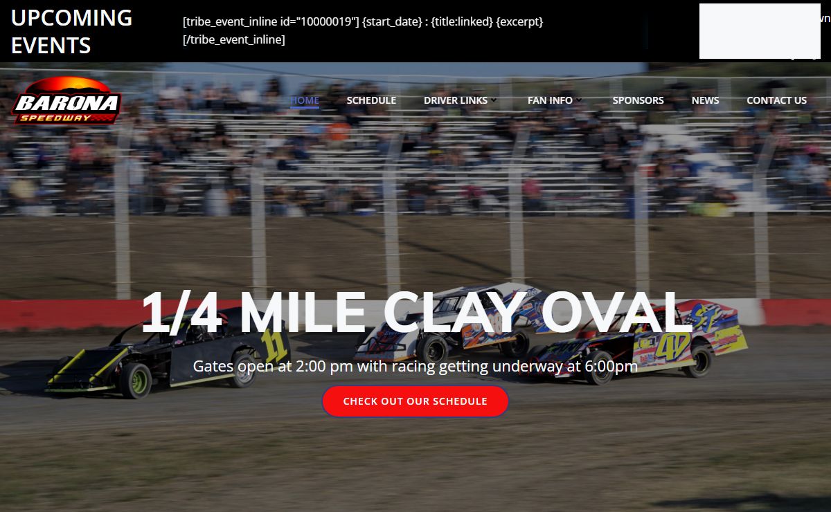 Barona Speedway – 1/4 MILE CLAY OVAL
