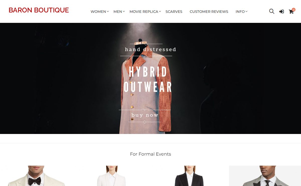 Baron Boutique - Custom Tailor Boutique for Men, Women, & Cosplayers