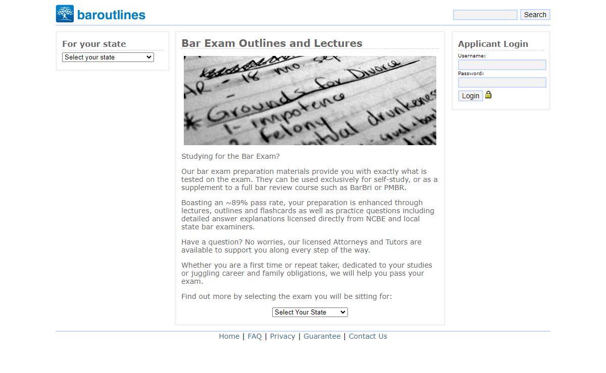 Bar Exam Outlines and Lectures