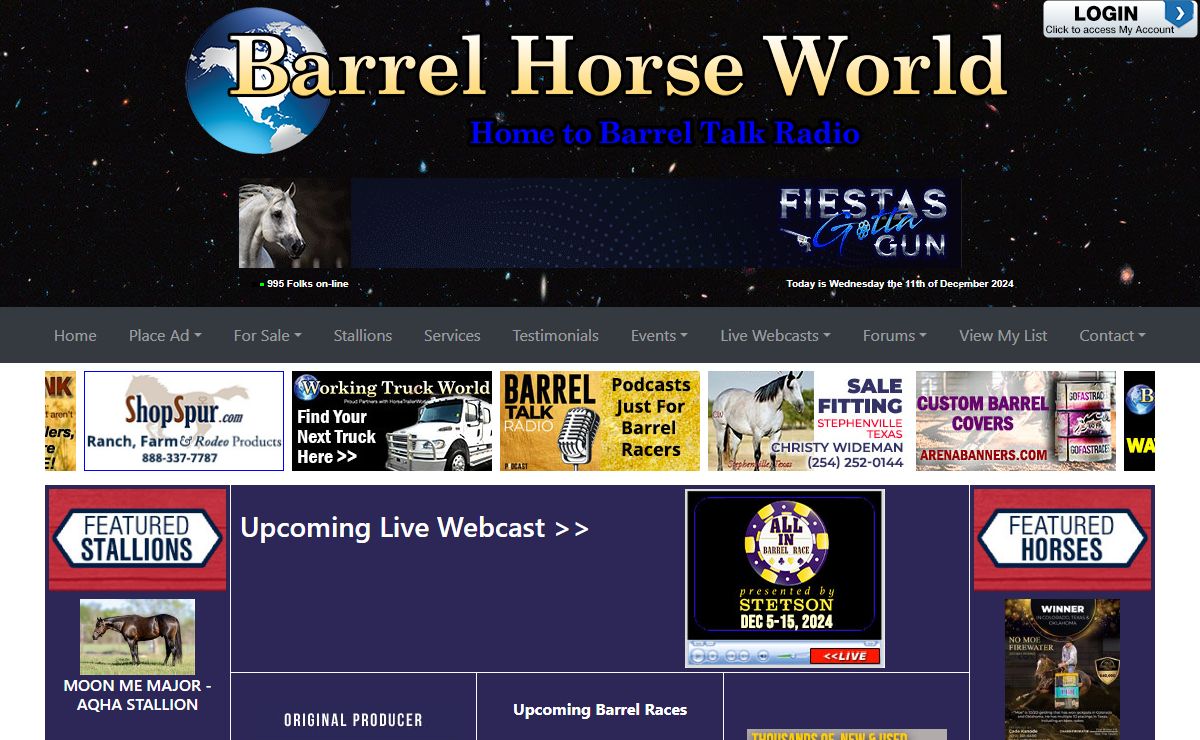Barrel Horse World - Classifieds, articles, racing, forums!
