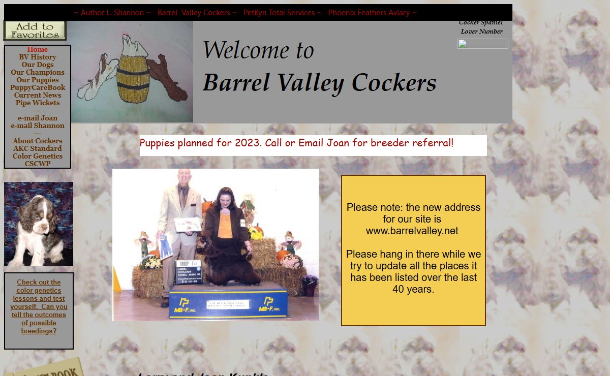 Barrel Valley Cocker Spaniels