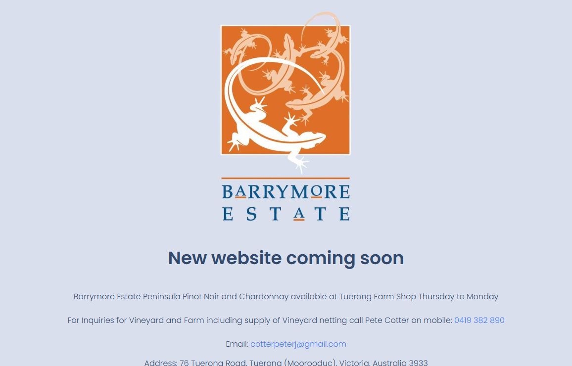 Coming Soon – Barrymore Estate