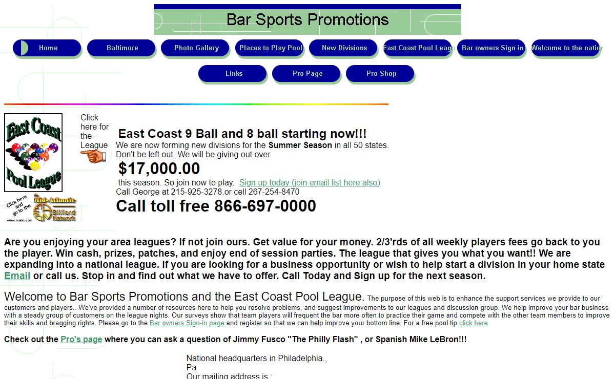 Bar Sports Promotions