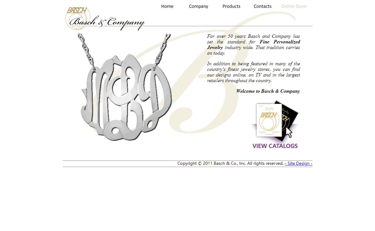 Fine Monogram Jewelry by Basch & Co. - Gold, Diamond & Silver Monogram Jewelry