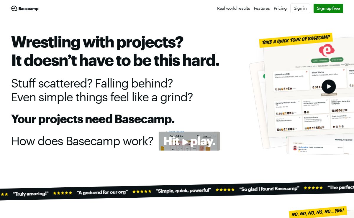 Basecamp: Project management software, online collaboration