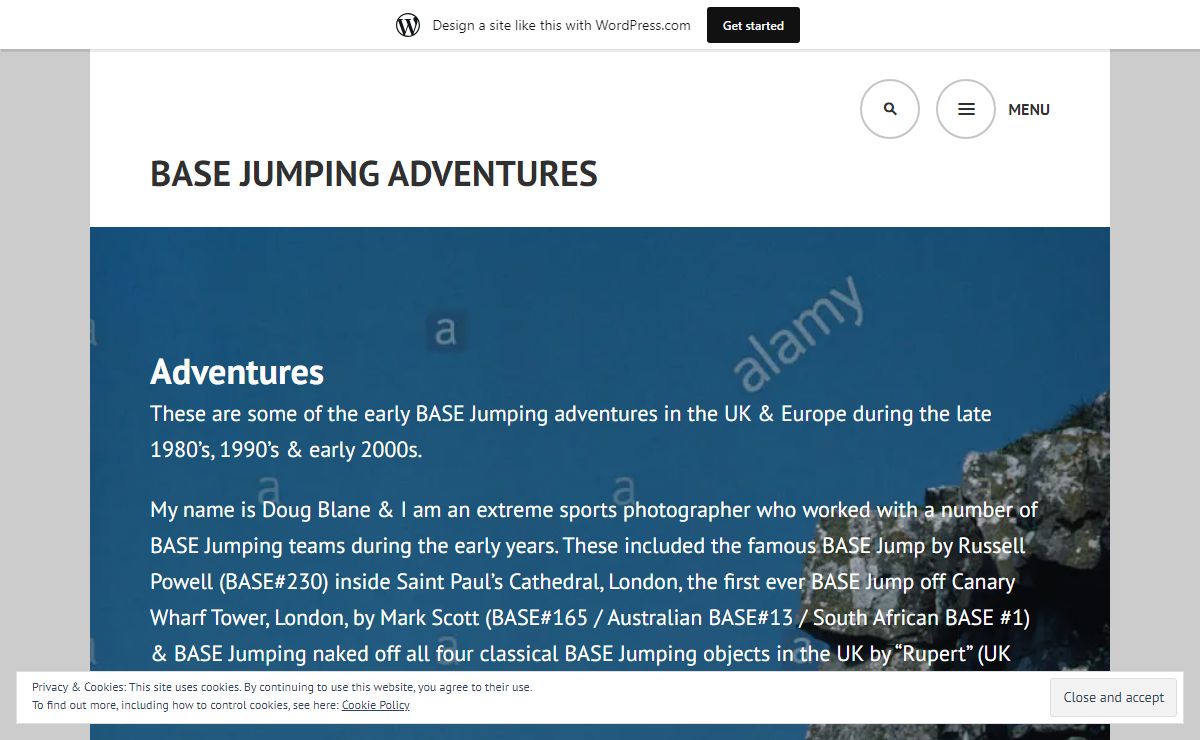 BASE Jumping adventures in the UK www.basejumping.co.uk pictures by Doug Blane www.basejuping.co.uk