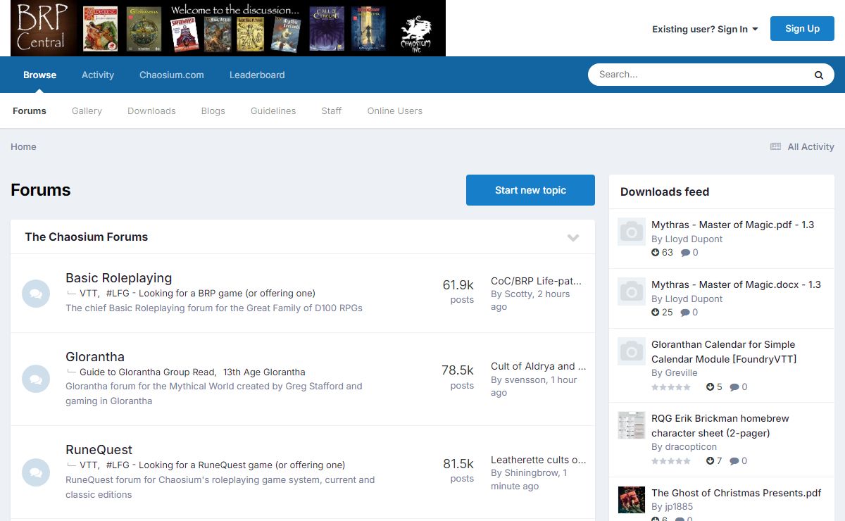 Forums - BRP Central - The Chaosium forums