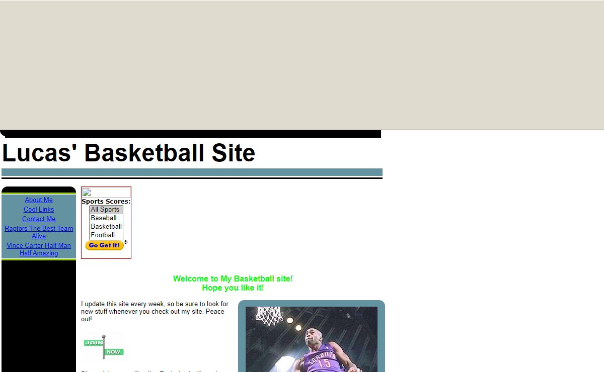 Lucas' Basketball Site