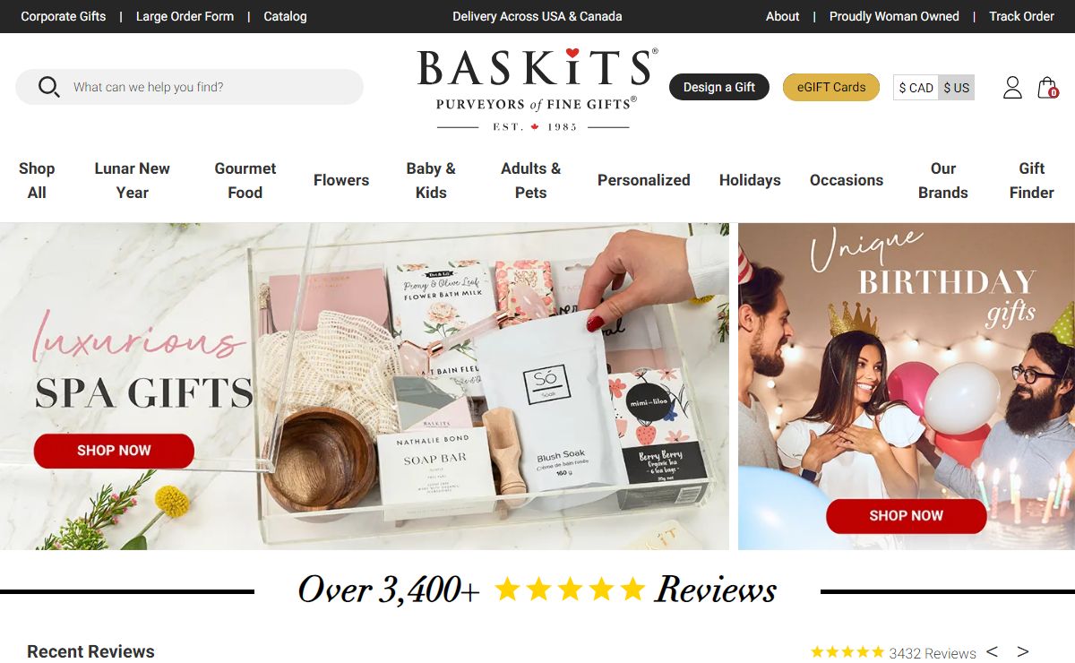 Baskits: Gift Basket & Box Delivered to Canada, USA & Toronto