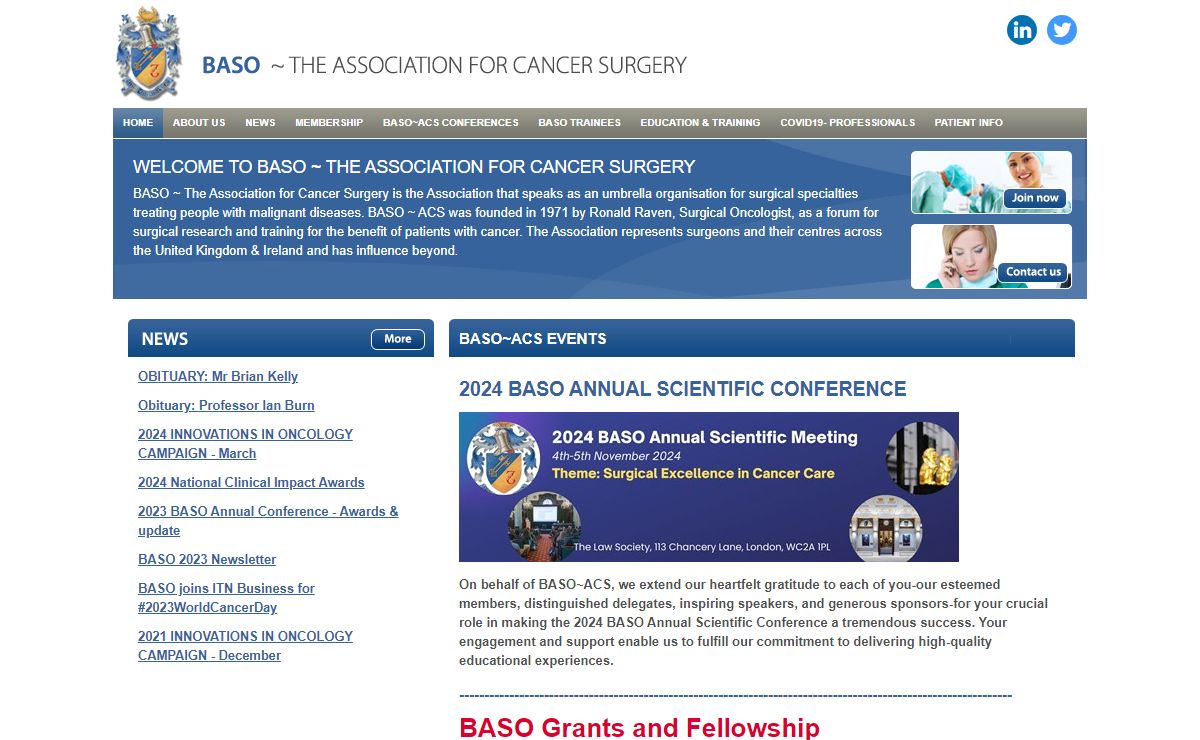 BASO~ACS annual conference - BASO ~ The Association For Cancer Surgery