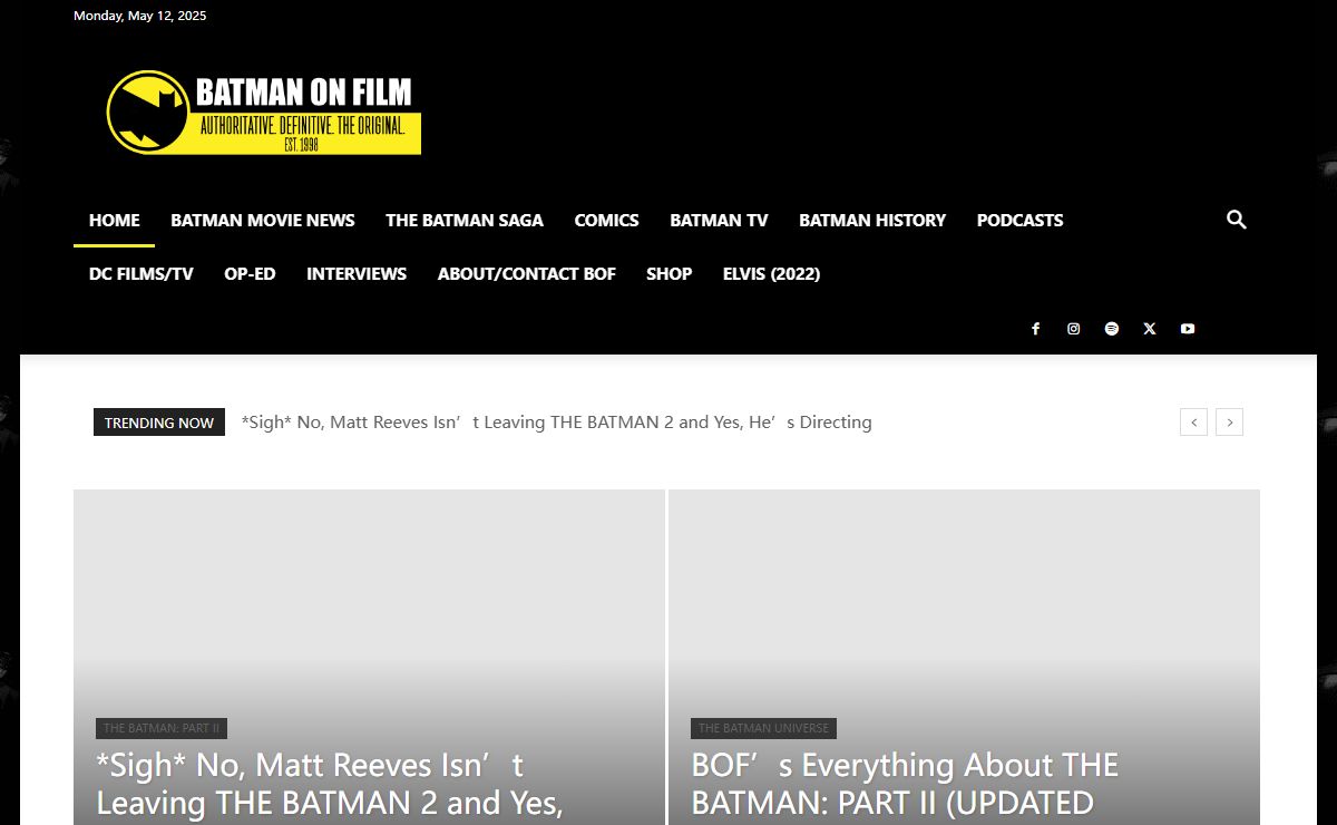 BATMAN ON FILM - Authoritative. Definitive. The ORIGINAL. (Est. 1998)