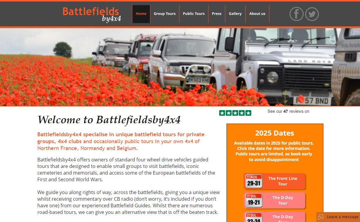 Battlefieldsby4x4 - battlefield tours of Northern France in your 4x4