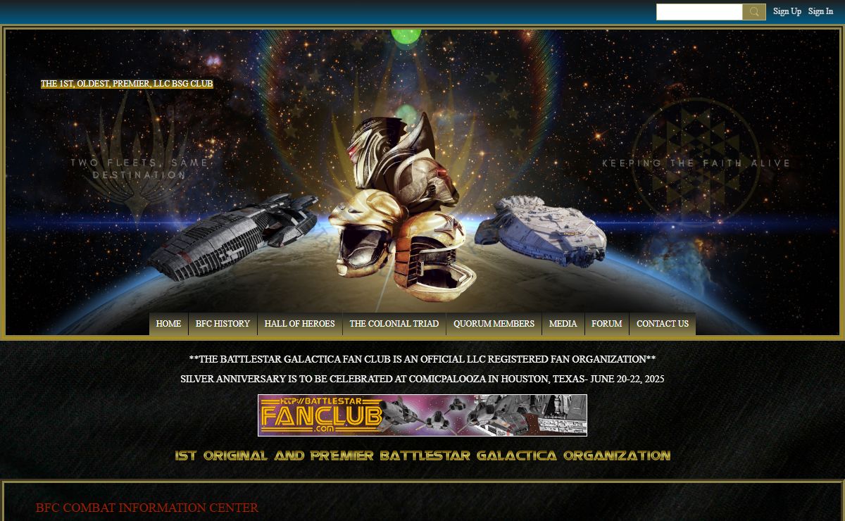BFC COMBAT INFORMATION CENTER - The Battlestar Galactica Fanclub LLC