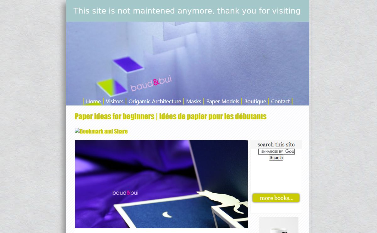René Bui et Pascale Baud | Kirigami-Origami, Idees de Papier, free paper models and art teaching resources
