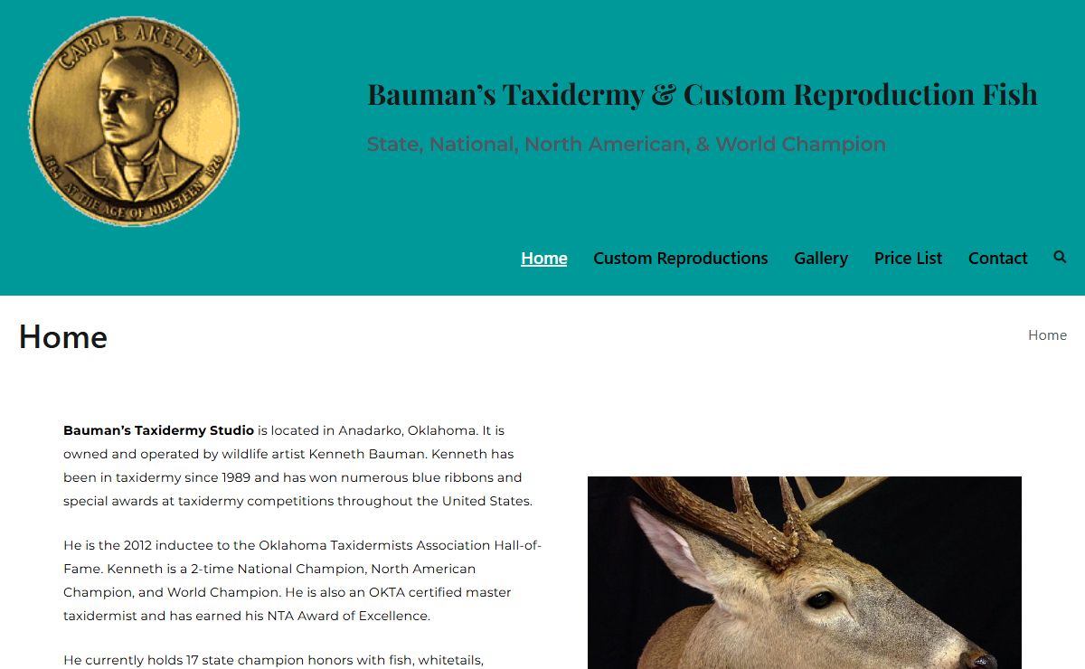 Home - Bauman’s Taxidermy & Custom Reproduction Fish