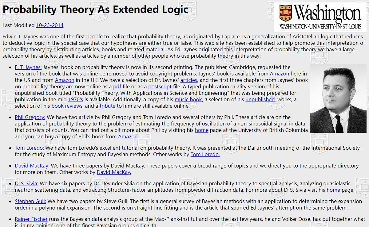 Probability Theory As Extended Logic