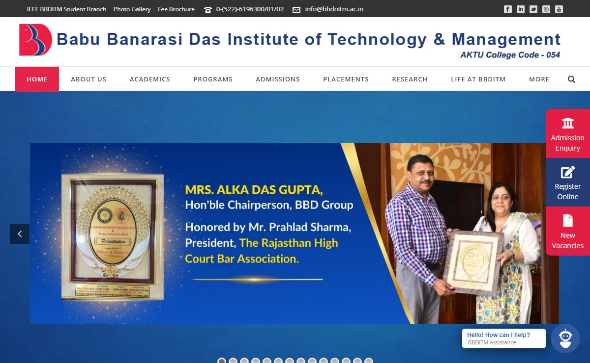 Engineering | MBA | Education | BBDITM, Lucknow