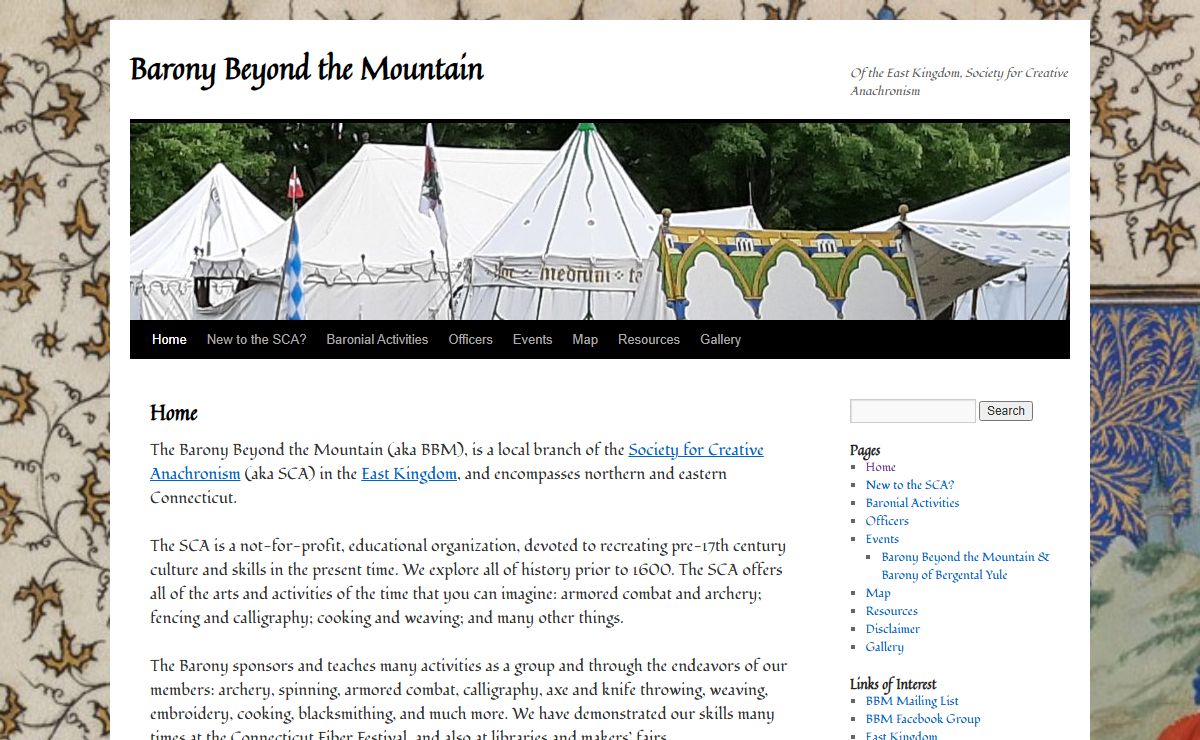 Barony Beyond the Mountain | Of the East Kingdom, Society for Creative Anachronism