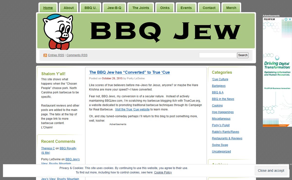 BBQ Jew | What happens when the "Chosen People" choose pork. North Carolina pork barbecue to be specific.