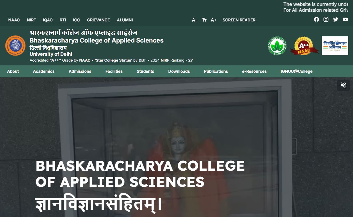 Bhaskaracharya College Of Applied Sciences - BCAS