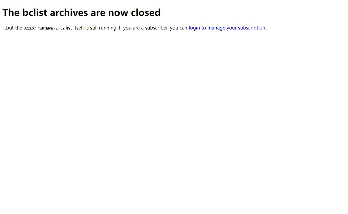 The bclist archives are now closed
