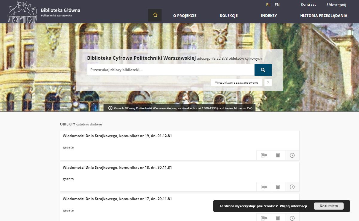 Strona główna - Biblioteka Cyfrowa Politechniki Warszawskiej