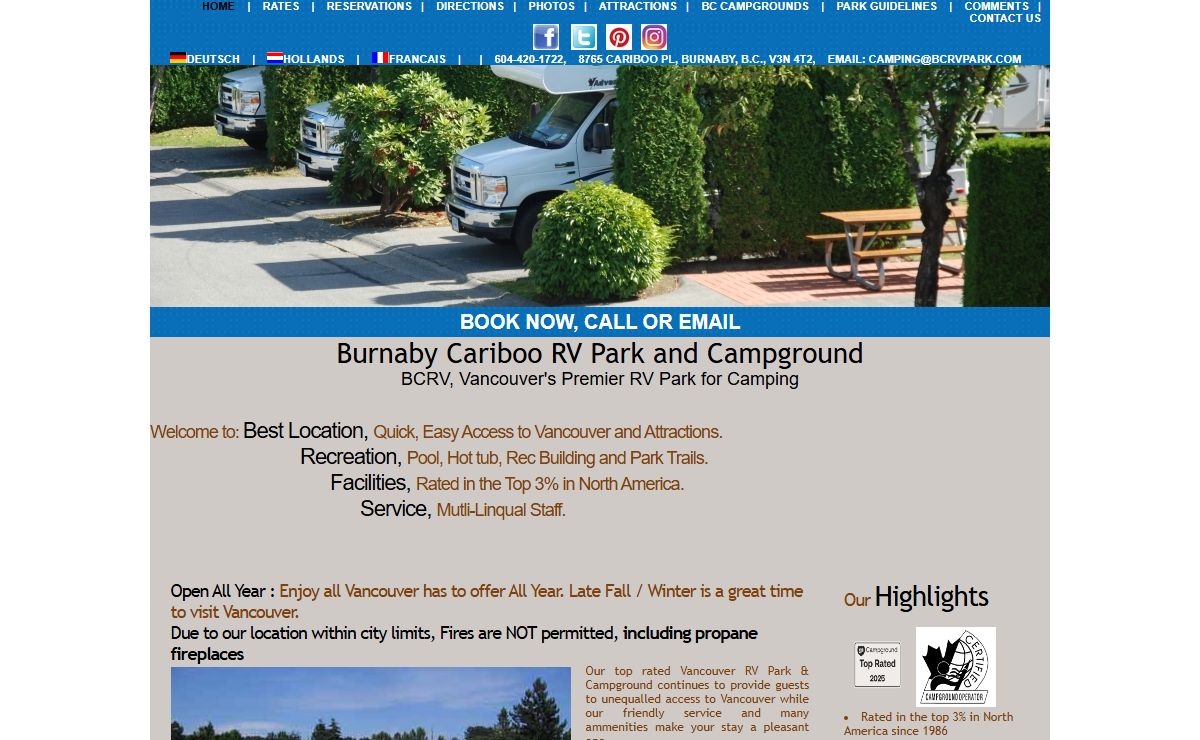 Burnaby Cariboo RV Park and Campground