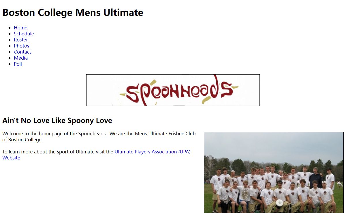 Boston College Mens Ultimate - Home