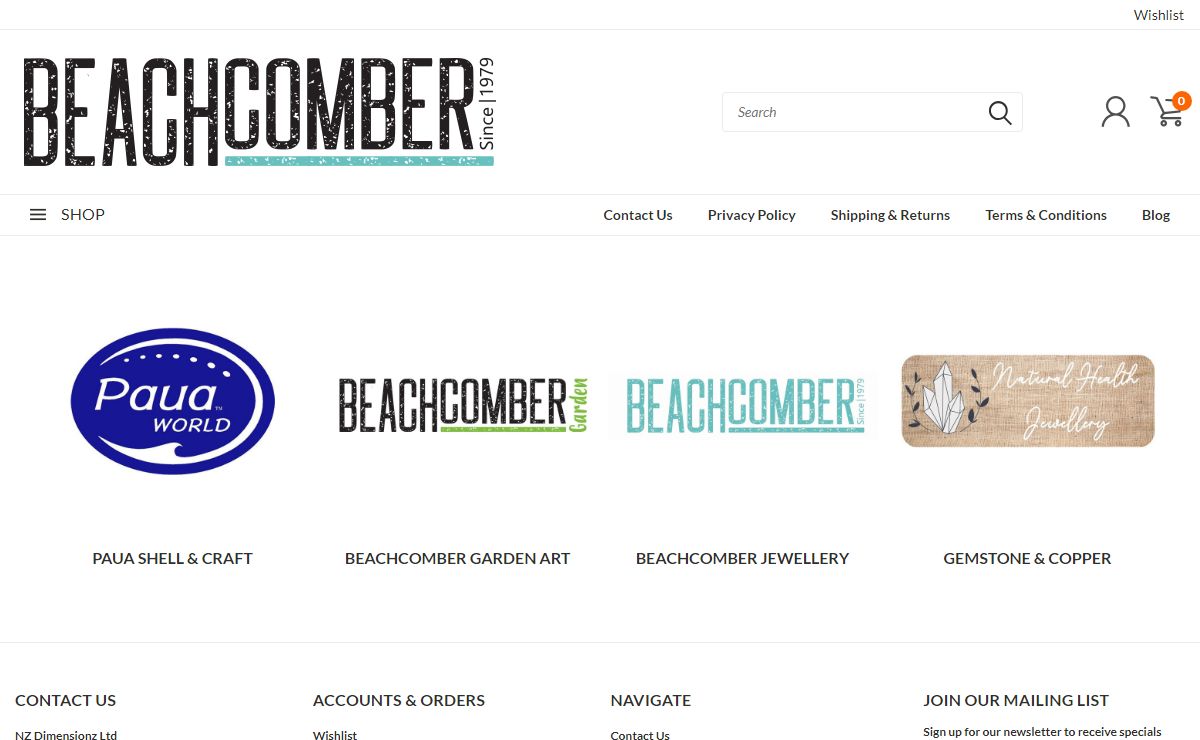 Beachcomber | Home of Beachcomber Jewellery, Beachcomber Garden, Paua shell, and Natural Health Jewellery